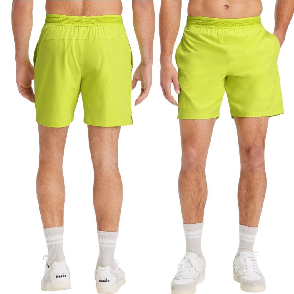 Fabletics NWT Neon Yellow 7" Fundamental Short Men's Size L